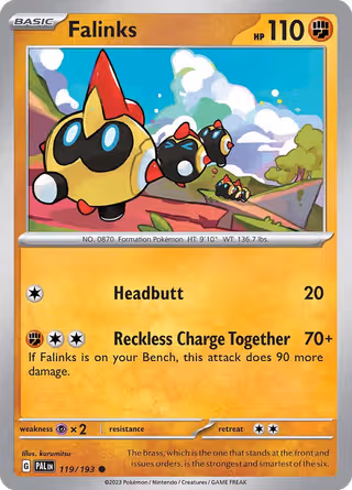 Falinks 119/193 Pokemon card