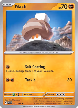 Nacli 121/193 Pokemon card
