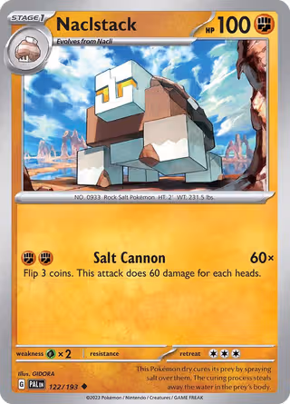 Naclstack 122/193 Pokemon card