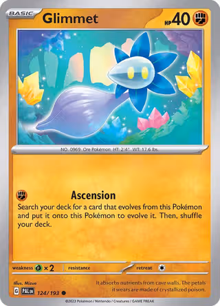 Glimmet 124/193 Pokemon card