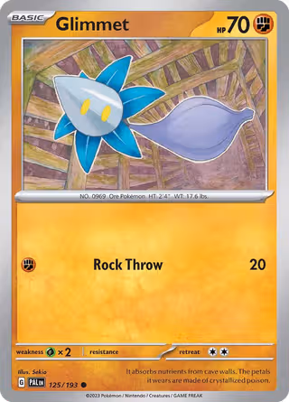 Glimmet 125/193 Pokemon card