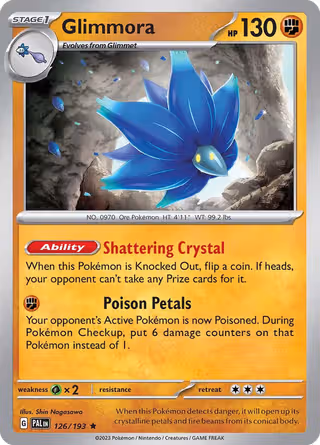 Glimmora 126/193 Pokemon card