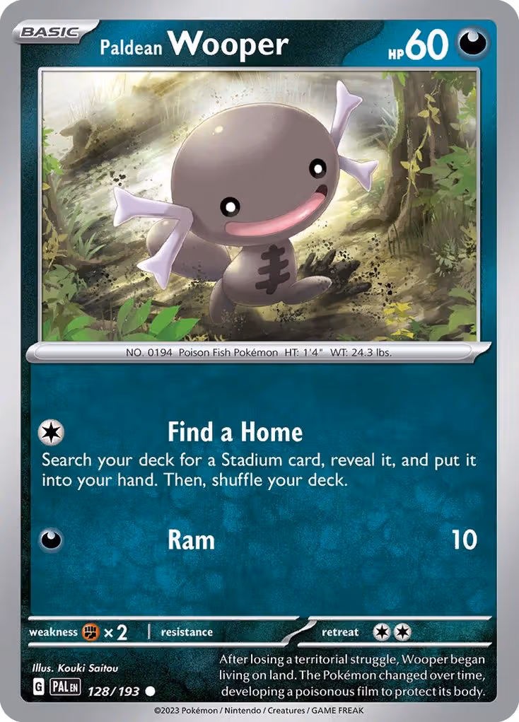 Paldean Wooper 128/193 Pokemon card