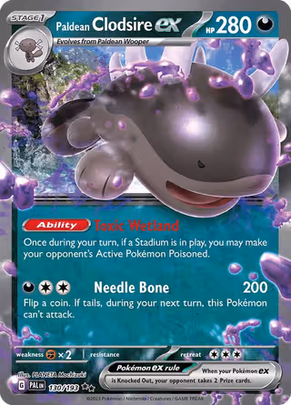 Paldean Clodsire ex 130/193 Pokemon card