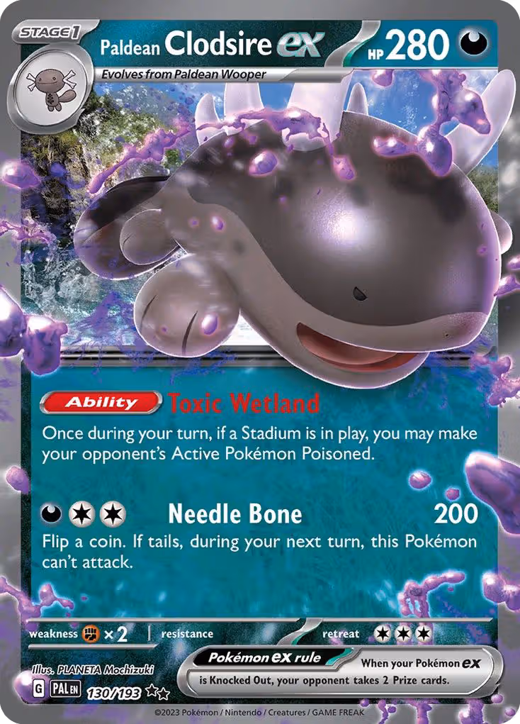 Paldean Clodsire ex 130/193 Pokemon card