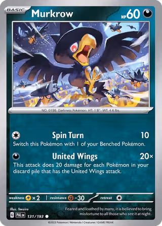Murkrow 131/193 Pokemon card