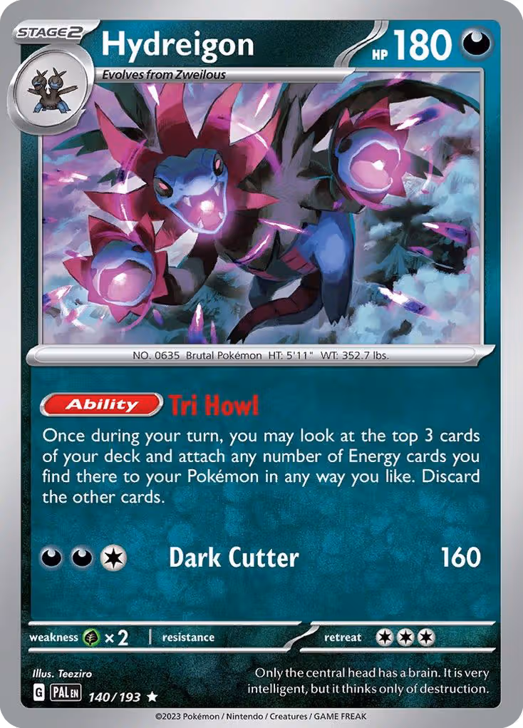 Hydreigon 140/193 Pokemon card