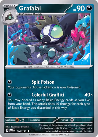 Grafaiai 146/193 Pokemon card