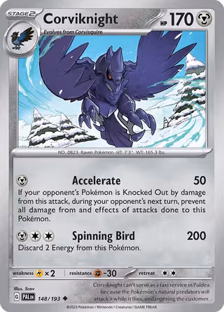 Corviknight 148/193 Pokemon card