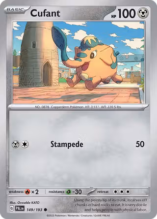 Cufant 149/193 Pokemon card