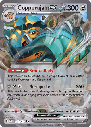 Copperajah ex 150/193 Pokemon card
