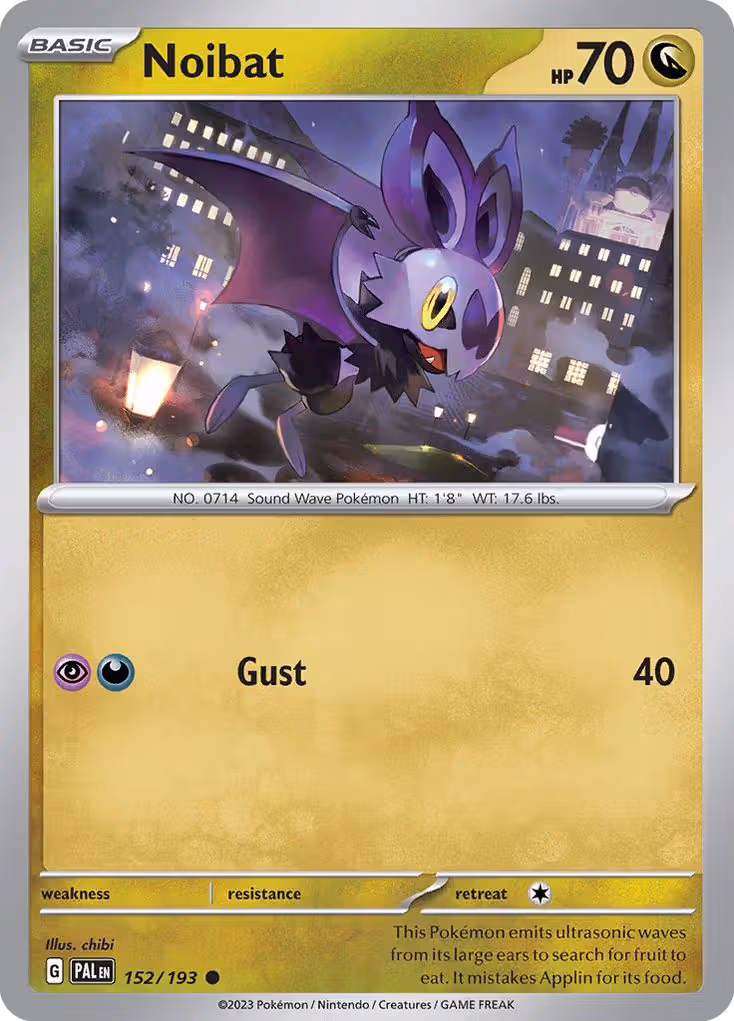 Noibat 152/193 Pokemon card