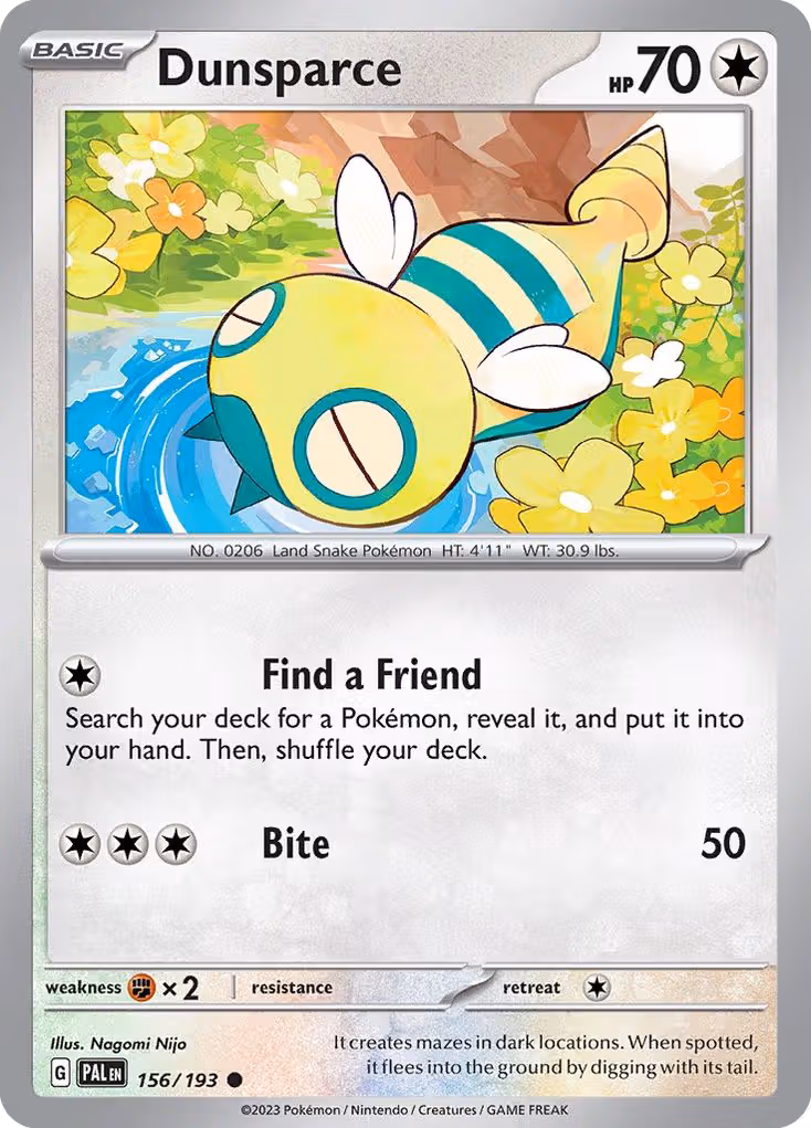 Dunsparce 156/193 Pokemon card