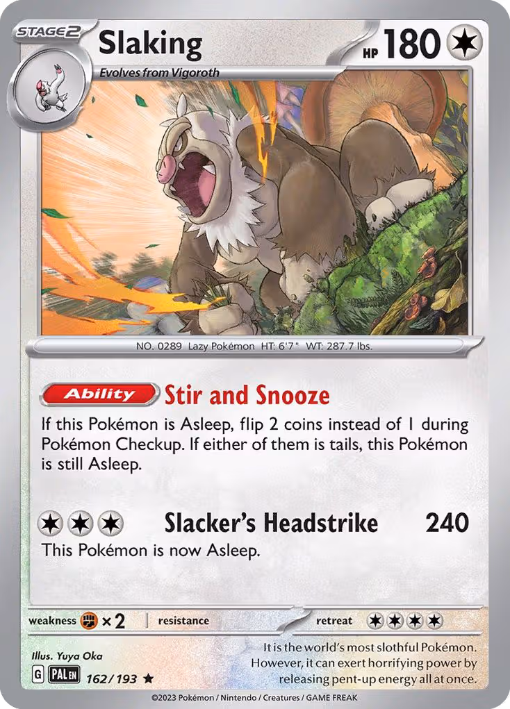 Slaking 162/193 Pokemon card