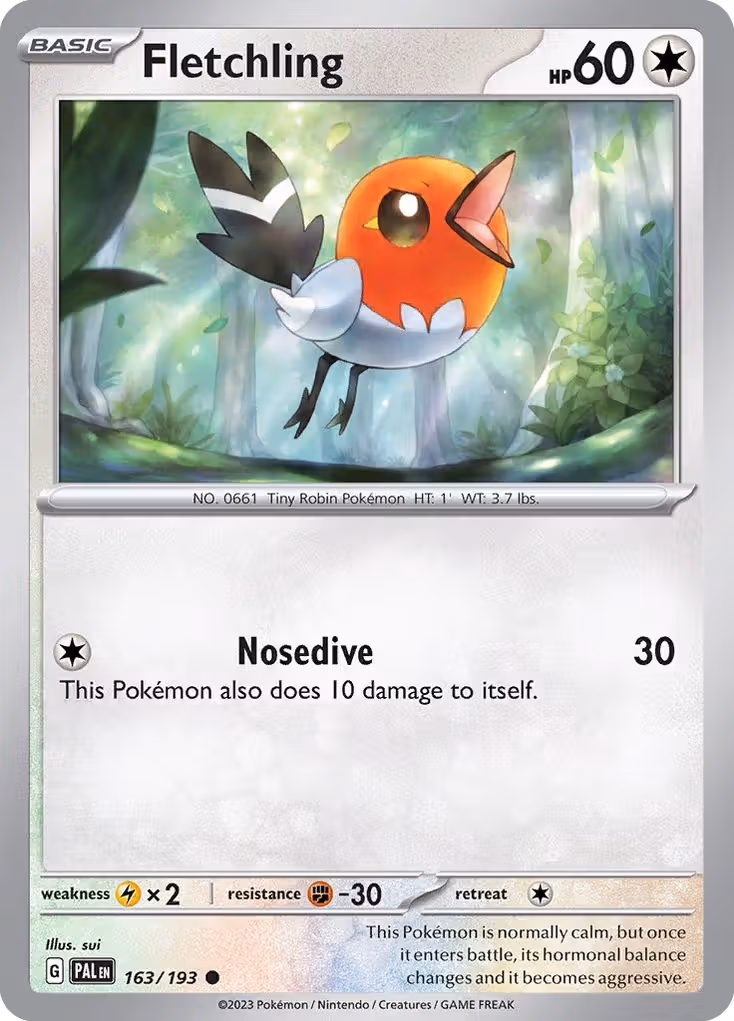 Fletchling 163/193 Pokemon card