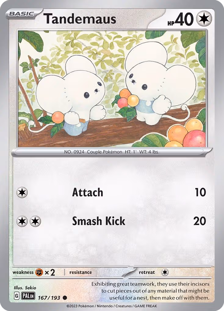 Tandemaus 167/193 Pokemon card