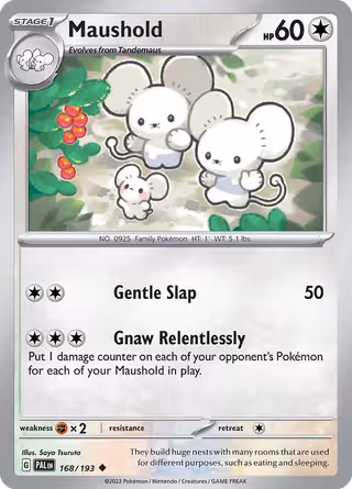 Maushold 168/193 Pokemon card