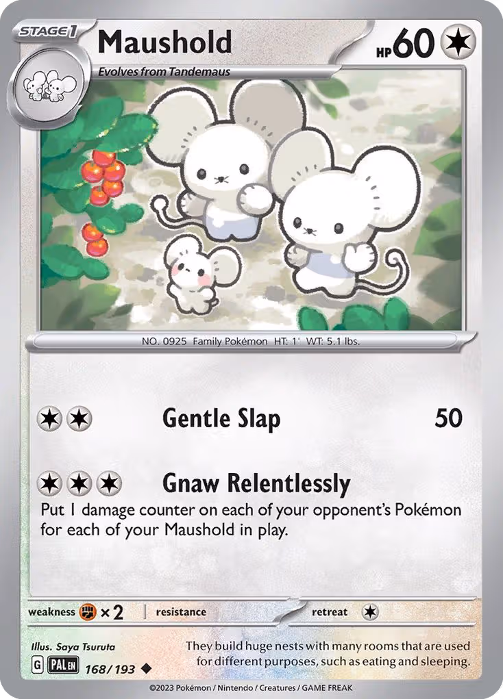 Maushold 168/193 Pokemon card
