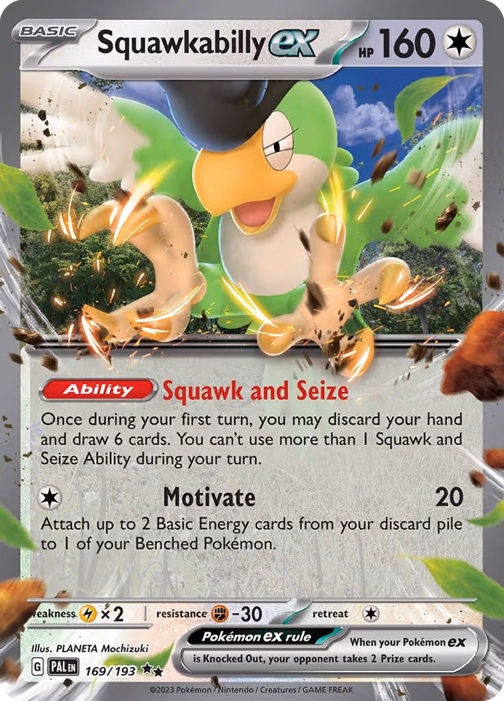 Squawkabilly ex 169/193 Pokemon card