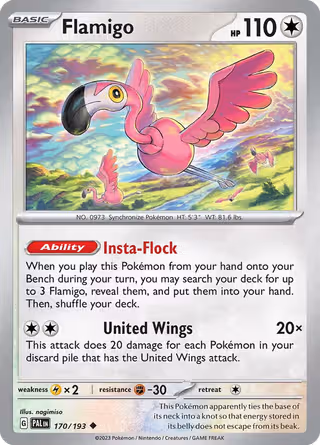 Flamigo 170/193 Pokemon card