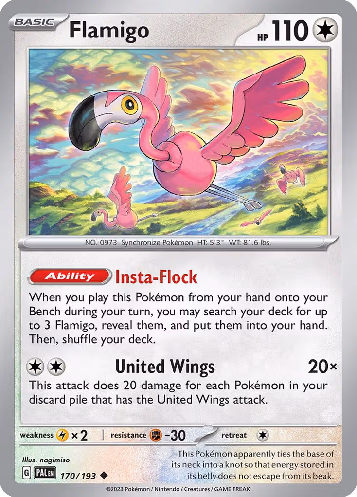 Flamigo 170/193 Pokemon card