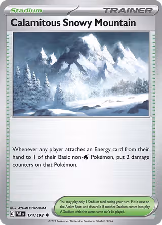 Calamitous Snowy Mountain 174/193 Pokemon card