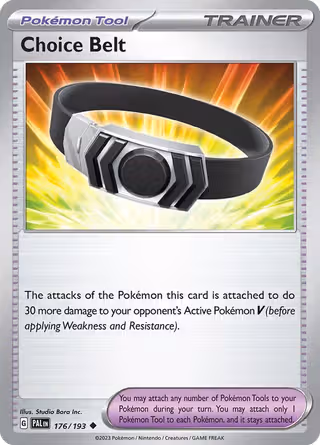 Choice Belt 176/193 Pokemon card
