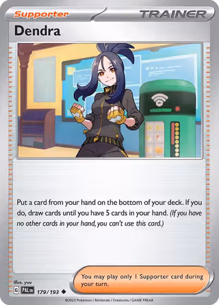 Dendra 179/193 Pokemon card