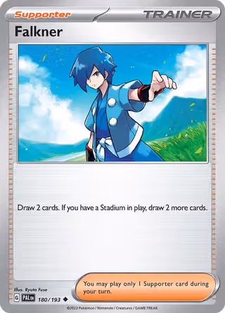 Falkner 180/193 Pokemon card