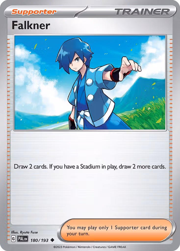 Falkner 180/193 Pokemon card