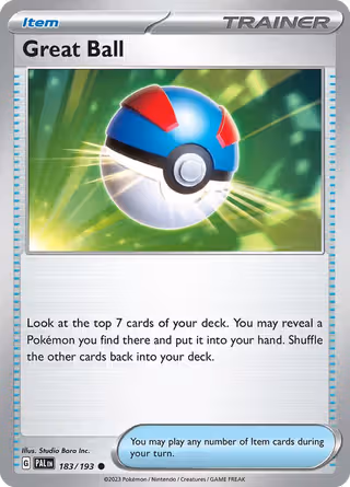 Great Ball 183/193 Pokemon card