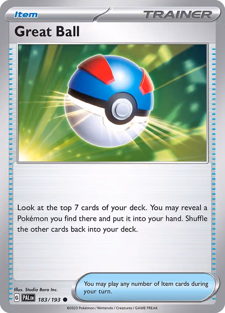 Great Ball 183/193 Pokemon card