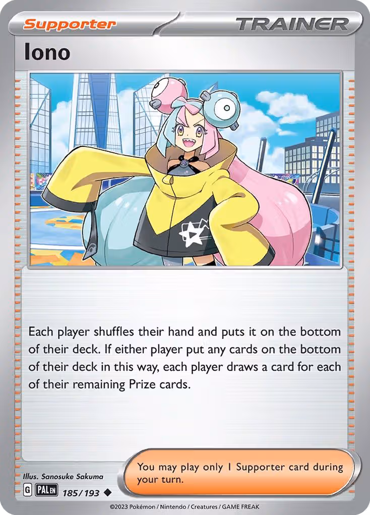 Iono 185/193 Pokemon card