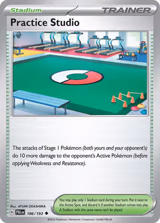 Practice Studio 186/193 Pokemon card