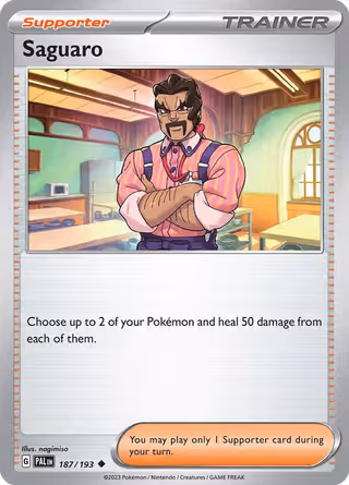 Saguaro 187/193 Pokemon card