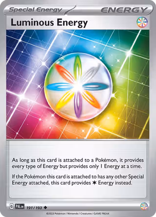 Luminous Energy 191/193 Pokemon card