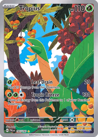 Tropius 195/193 Pokemon card
