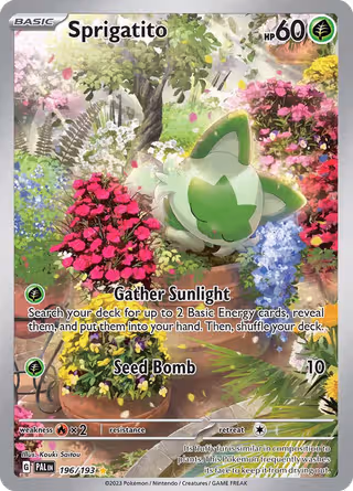 Sprigatito 196/193 Pokemon card