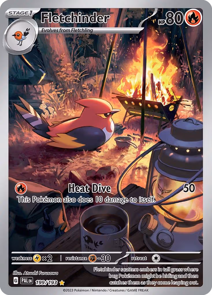 Fletchinder 199/193 Pokemon card