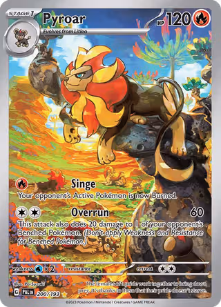 Pyroar 200/193 Pokemon card