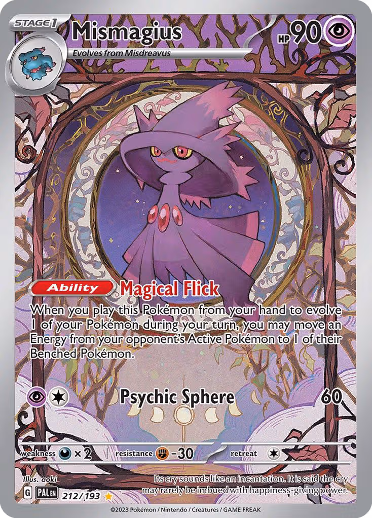 Mismagius 212/193 Pokemon card