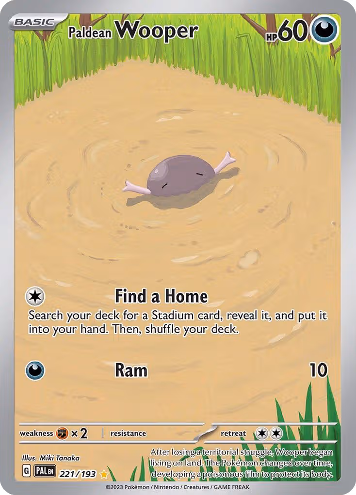 Paldean Wooper 221/193 Pokemon card