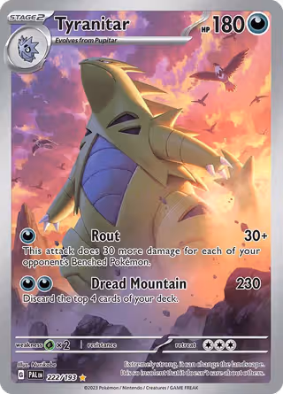 Tyranitar 222/193 Pokemon card