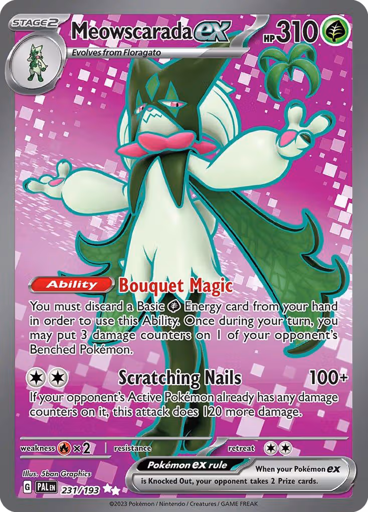 Meowscarada ex 231/193 Pokemon card