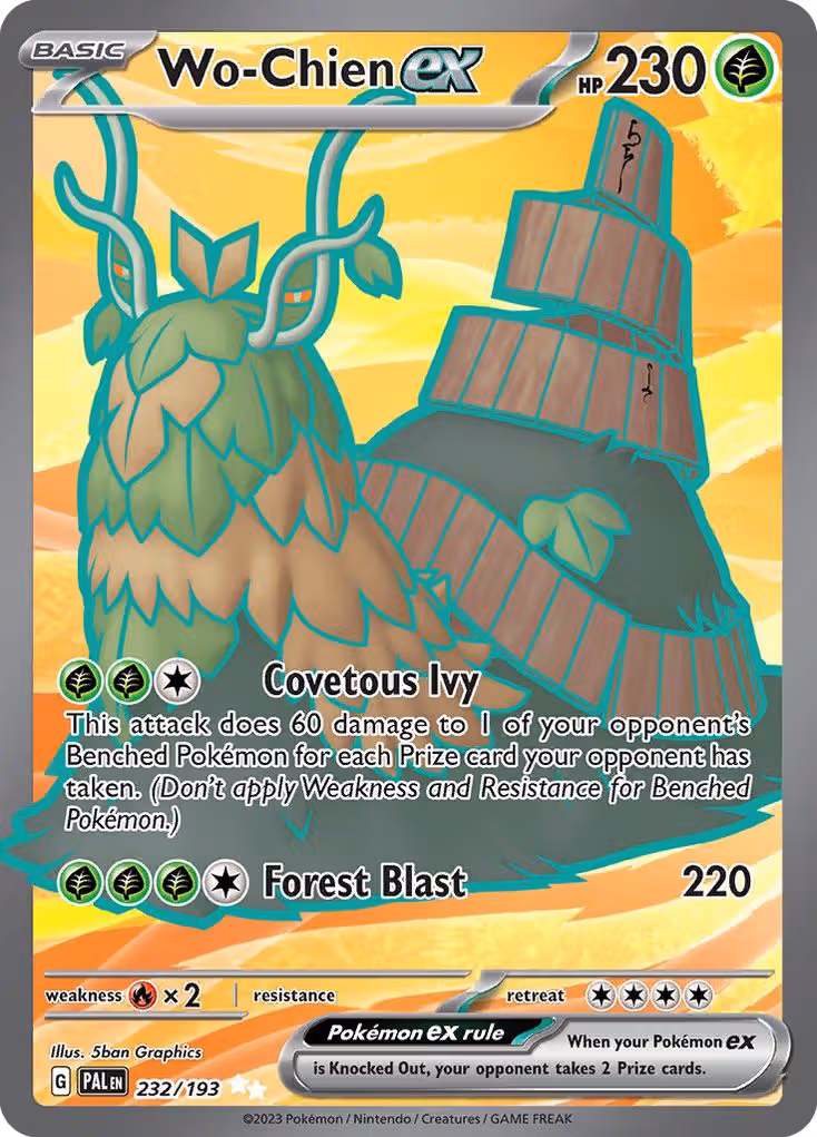 Wo-Chien ex 232/193 Pokemon card