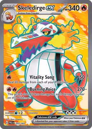 Skeledirge ex 233/193 Pokemon card