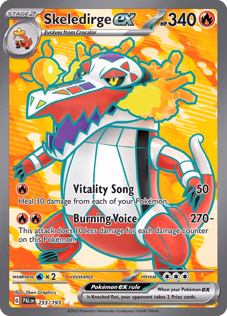 Skeledirge ex 233/193 Pokemon card