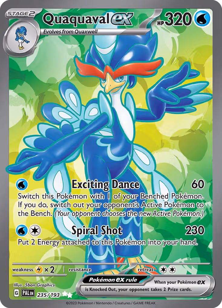 Quaquaval ex 235/193 Pokemon card