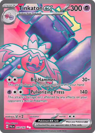 Tinkaton ex 240/193 Pokemon card
