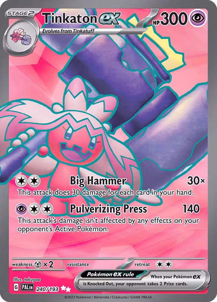 Tinkaton ex 240/193 Pokemon card